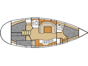 1993 Elan 38 sailing yacht for sale - Plan image