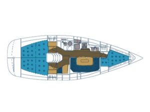2002 Elan 36 sailing yacht for sale - Plan image