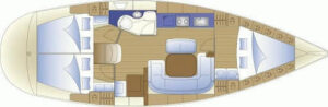 2003 Bavaria 38 sailing yacht for sale - Plan image