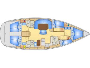 2007 Bavaria 50 Cruiser sailing yacht for sale - Plan image