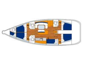 2007 Cyclades 50.5 sailing yacht for sale - Plan image