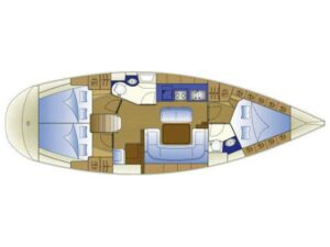 2008 Bavaria 40 Cruiser sailing yacht for sale - Plan image