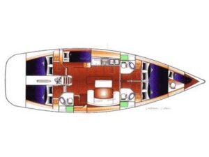 2008 Cyclades 50.5 sailing yacht for sale - Plan image