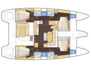 2008 Lagoon 420 catamaran for sale - Plan image