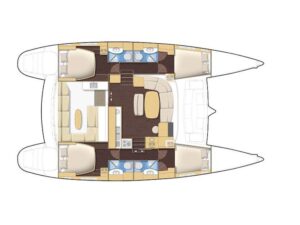 2008 Lagoon 440 catamaran for sale - layout plan