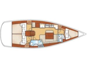 2008 Oceanis 40 sailing yacht for sale - Plan image