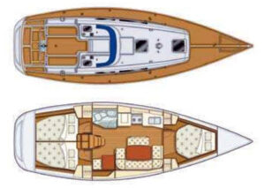 2010 Grand Soleil 37 sailing yacht for sale - Plan image