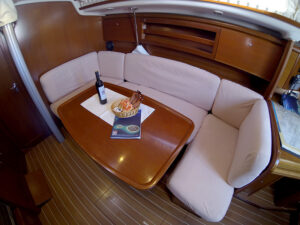 2010 Grand Soleil 37 sailing yacht for sale - Saloon table