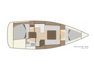 2014 Dufour 335 Grand Large sailing yacht for sale - Plan image