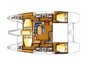 2014 Lagoon 421 catamaran for sale - Plan image