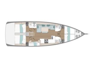 2015 Oceanis 48 sailing yacht for sale - Plan image