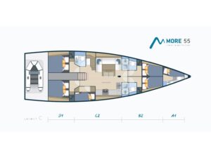 2016 More 55 sailing yacht for sale - Plan image