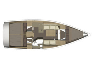 2017 Dufour 350 Grand Large sailing yacht for sale - Plan image