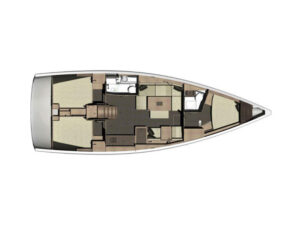 2017 Dufour 412 Grand large sailing yacht for sale - Plan image
