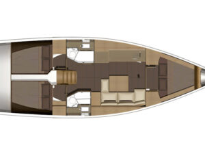 2018 Dufour 382 Grand Large sailing yacht for sale - Plan image