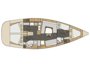 2018 Elan Impression 45 sailing yacht for sale - Plan image