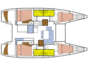 2018 Lagoon 40 catamaran for sale - Plan image