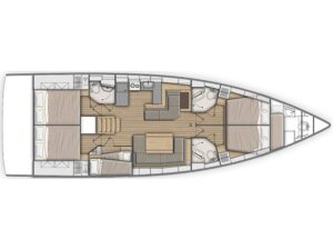 2018 Oceanis 51.1 sailing yacht for sale - Plan image