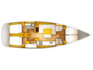 2018 Sun Odyssey 519 sailing yacht for sale - Plan image