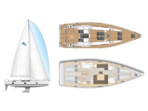 2019 Hanse 458 sailing yacht for sale - Plan image