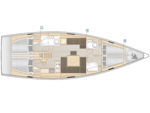 2019 Hanse 458 sailing yacht for sale - Plan image