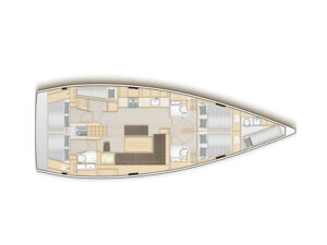 2019 Hanse 508 sailing yacht for sale - Plan image