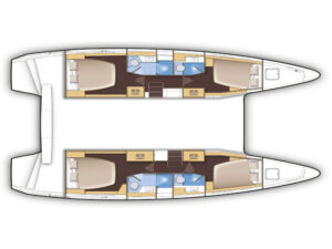 2019 Lagoon 42 catamaran for sale - Plan image