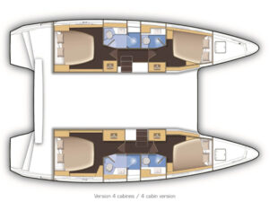 2019 Lagoon 42 catamaran for sale - Plan image