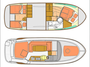 2019 Marex 320 ACC motor yacht for sale - Plan image