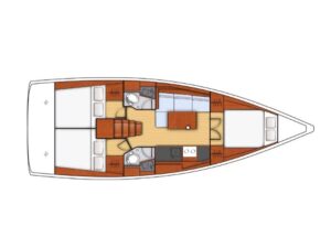 2019 Oceanis 38.1 sailing yacht for sale - Plan image