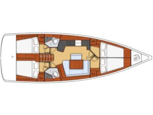 2019 Oceanis 45 sailing yacht for sale - Plan image