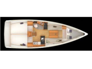 2019 Sun Odyssey 349 sailing yacht for sale - Plan image