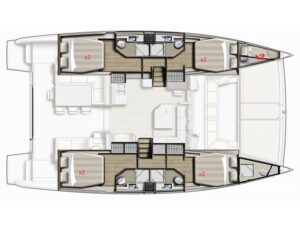 2020 Bali 4.5 catamaran for sale - Plan image