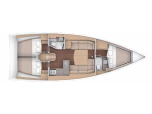 2020 Dufour 390 Grand Large sailing yacht for sale - Plan image