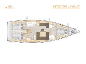 2020 Hanse 458 sailing yacht for sale - Plan image