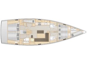 2020 Hanse 508 sailing yacht for sale - Plan image