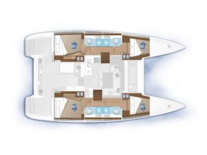 2022 Lagoon 40 catamaran for sale - Plan image