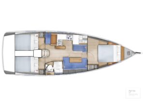 2023 Sun Odyssey 410 sailing yacht for sale - Plan image
