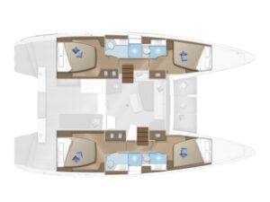 2025 Lagoon 42 catamaran for sale - Plan image