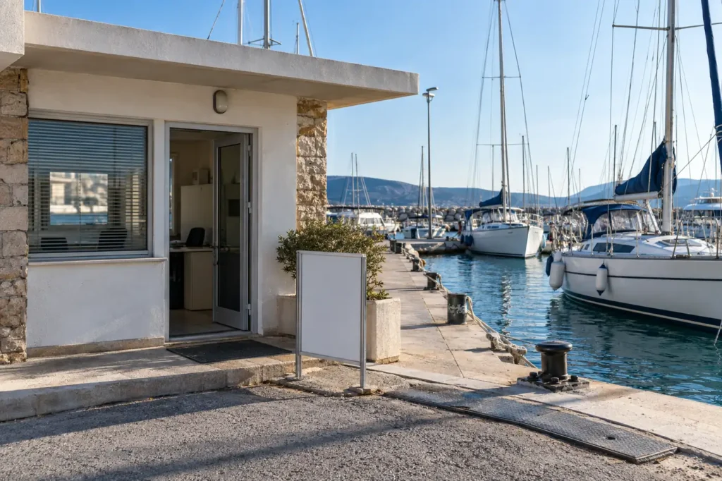 Port customs office at a harbour