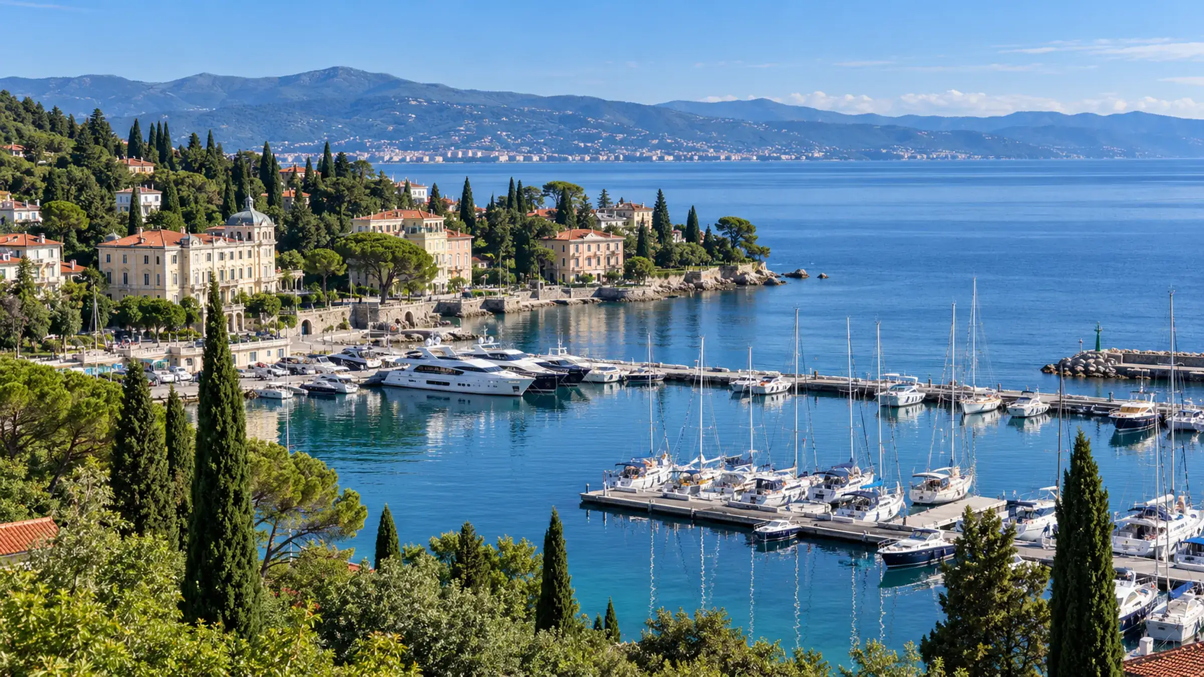 Kvarner riviera coast in Croatia
