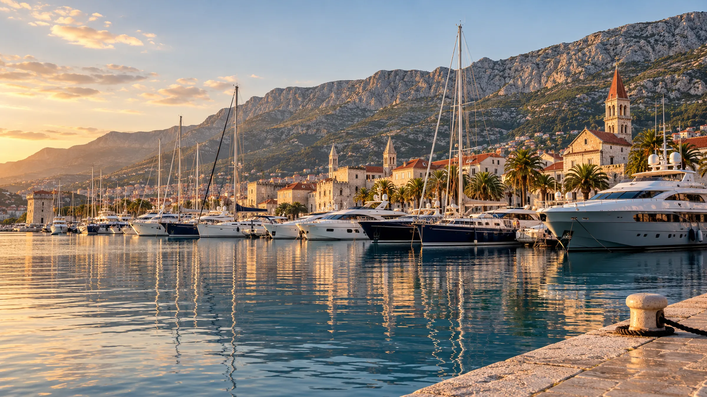 Split and Trogir coast in Croatia