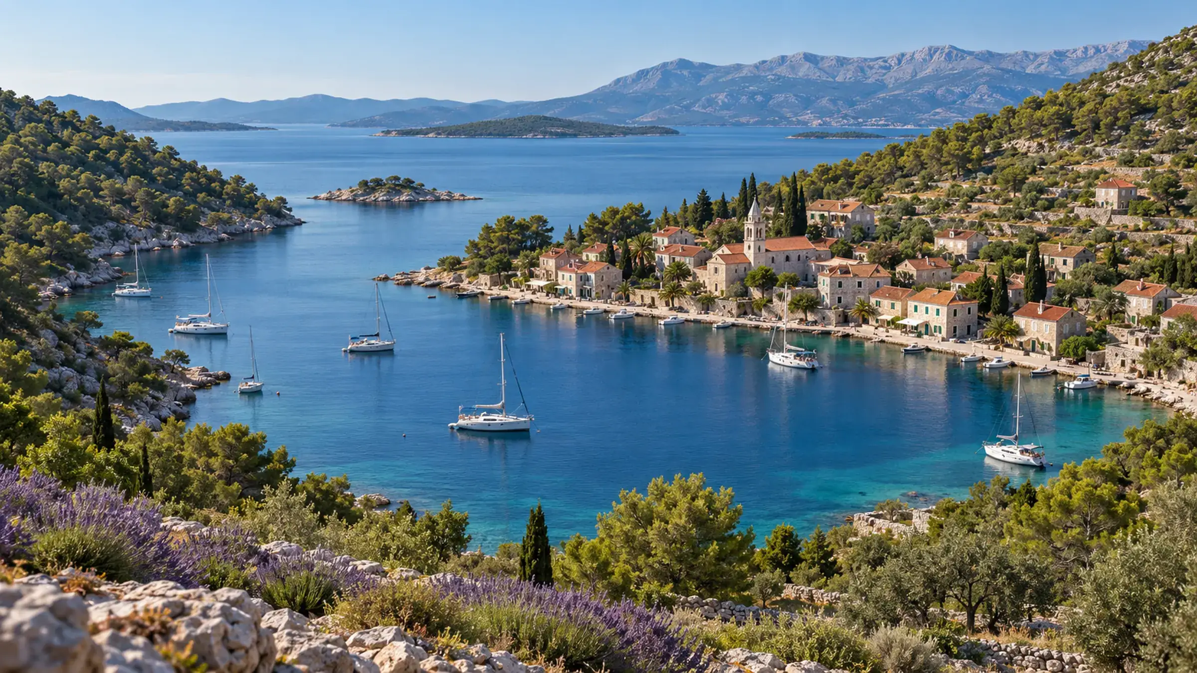 Split islands coast in Croatia, yacht brokers Croatia