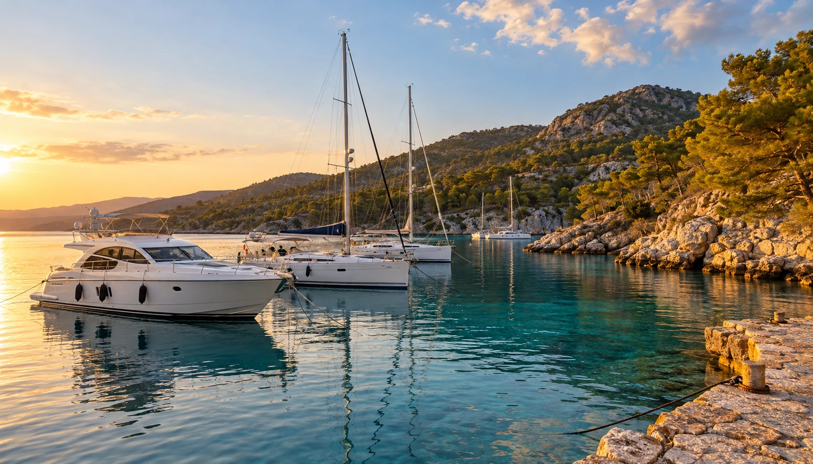 Yachts moored in a Turkey marina, sell my boat Turkey